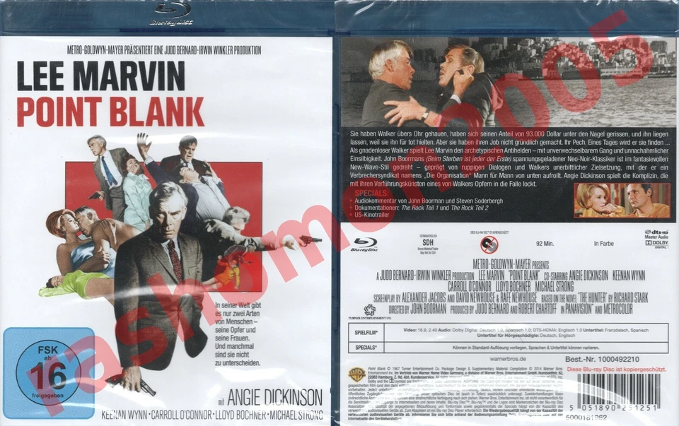 Blu-ray Point Blank 1967 Lee Marvin Angie Dickinson John Boorman Region B/2