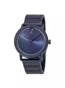MOVADO BOLD 3600510 BLUE DIAL BLUE STAINLESS STEEL BRACELET MENS WATCH - Picture 1 of 4