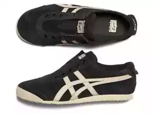 Onitsuka tiger MEXICO 66 SLIP-ON BLACK/PUTTY new for UNISEX from Japan - Picture 1 of 12