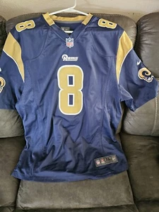 Nike On Field St. Louis / Los Angeles Rams Sam Bradford 8 Jersey Navy/gold XL - Picture 1 of 8