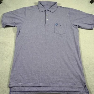 Polo de golf B Draddy para hombre mediano púrpura blanco a rayas elástico informal algodón - Imagen 1 de 14