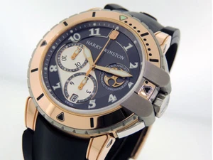 Harry Winston Ocean Diver Project Z2 Chrono 410/MCA44RZCA 18k Rose Gold $45,700 - Picture 1 of 12
