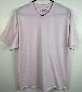 Camiseta en blanco Hanes Heavyweight 50/50 vintage años 90 adulto grande rosa claro años 90 - Imagen 1 de 12