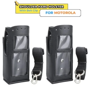 Funda rígida de cuero PU de 2 piezas para Motorola MTP850 bolsa protectora de radio - Imagen 1 de 12