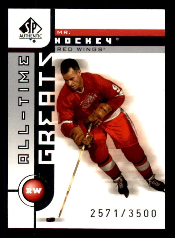 2001-02 SP Authentic #99 Gordie Howe Red Wings ATG #/3500 - Image 1 of 2