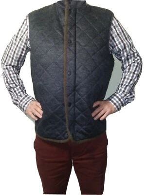 Men's CREMIEUX Charcoal Alpaca Wool + Zip Vest. L. NWT NEW.  WoW! - Image 1 of 4