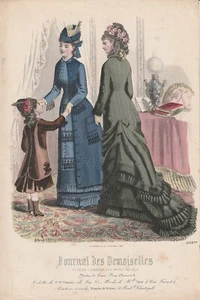 Gravure Mode n°4088bis Journal des Demoiselles Signé - Imagen 1 de 1