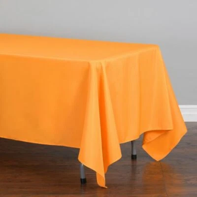 1 or 10 pcs 70 x 120 in. Rectangular Poly Tablecloth 33 colors Wedding Party - Image 1 of 4