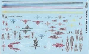 Gofer 11004 Scalloped + Straight Pin Striping Decal Sheet model cars 1/24 1/25 - Picture 1 of 1