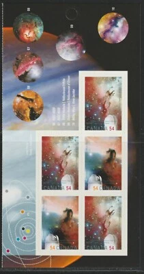 ASTRONOMY, Horsehead & Eagle Nebula, Booklet Pane of 5, back Canada 2009 #2325a - Image 1 of 2