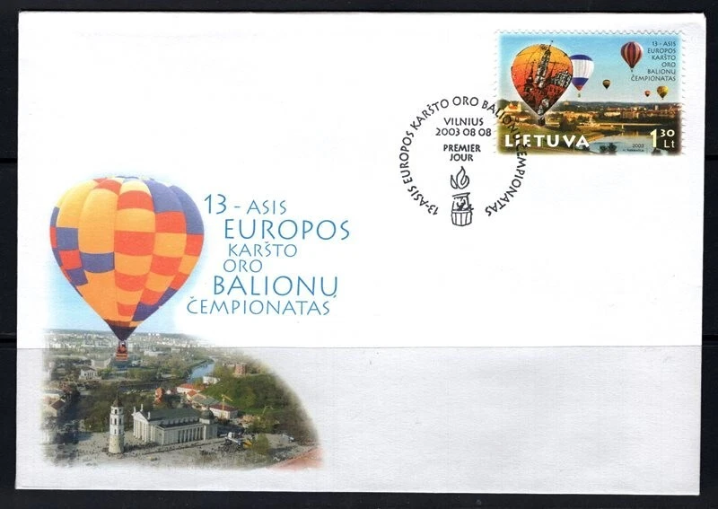 Lithuania 2003 13th European Hot Air Balloon Championship FDC - Image 1 of 1