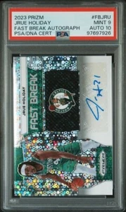 Jrue Holiday 2023-24 Panini Prizm Fast Break FB-JRU Auto PSA 9 / PSA/DNA Auto 10 - Foto 1 di 2