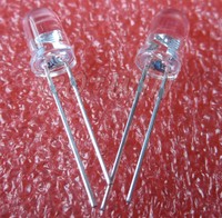 100pcs F5 5mm Round  Ultra Violet LED UV Light 390-395nm Purple Lamp