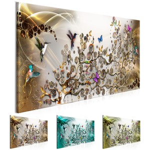 Wandbilder xxl Klimt Inspiration Vogel Kolibri Baum Leinwand Bilder l-C-0008-b-b