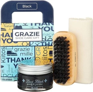Leather Shoe Polish Kit with Shoe Brush and Shining Cloth - Picture 1 of 13