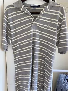 Polo Ralph Lauren Men's Shirt Gray White Short Sleeve Size M - Picture 1 of 5