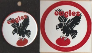 1970'sORIGINAL  NRL. MANLY  EAGLES BUTTON/MEDALLON size 5.5cm & STICKER Size 7.5 - Picture 1 of 1