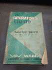Haulpak Truck Model Lw 25, 30, 35 Operators Guide - Wabco