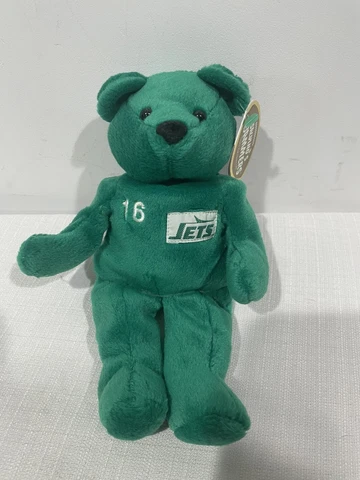 Vtg New York Jets QB Bammers Bear #16 Vinnie Testaverde Plush Stuffed Toy NFL Cover