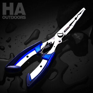 Portable Fishing Pliers Stainless Steel Hook Remover Braid Cutters AU