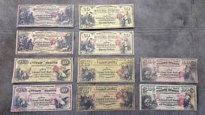 Reprint on paper with W/M United States National Bank Gold Dollar 1870 FREE SHIP - Image 1 of 4