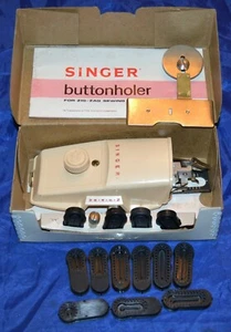 CANTOR BUTTONHOLER ZIGZAG MÁQUINAS DE COSER INCLINADAS MANUAL 13 PLANTILLAS CUBIERTA PLACA - Imagen 1 de 4