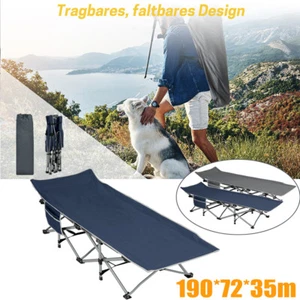 Feldbett Klappbett Camping Bett Klappbar Campingliege Gästebett mit Tragetasche - Bild 1 von 42