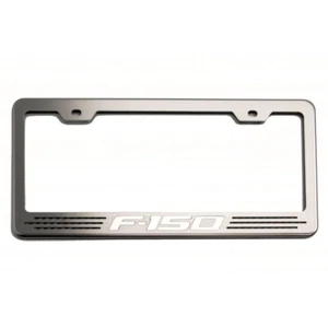 License Plate Frame w/Orange LED "F-150" Logo for Ford F-150 [Stainless] - Picture 1 of 5