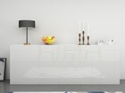 New Large Sideboard Cabinet Chest of Drawers White - High Gloss & Natural Tones