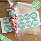 Baby Shower Sweet Bags & Stickers - 10 Pack - Party Game Prize Favour - Green