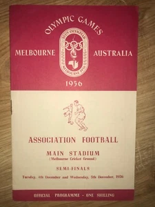 Programm Olympische Spiele 1956 Bulgarien - UdSSR + Jugoslawien - Indien Halbfinale - Bild 1 von 2