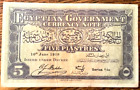 EGYPTIAN GOVERNMENT FIVE PIASTRES NOTE 10 JUNE 1918  SERIES K/24