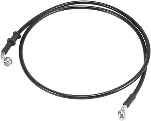 130cm 10mm Black Universal Fit Motorcycle Braided Brake Oil Hose Line Pipe A4 - Picture 1 of 8