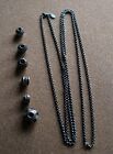 Pandora rare oxidised silver chain necklace 925 ALE chain and 6 charms