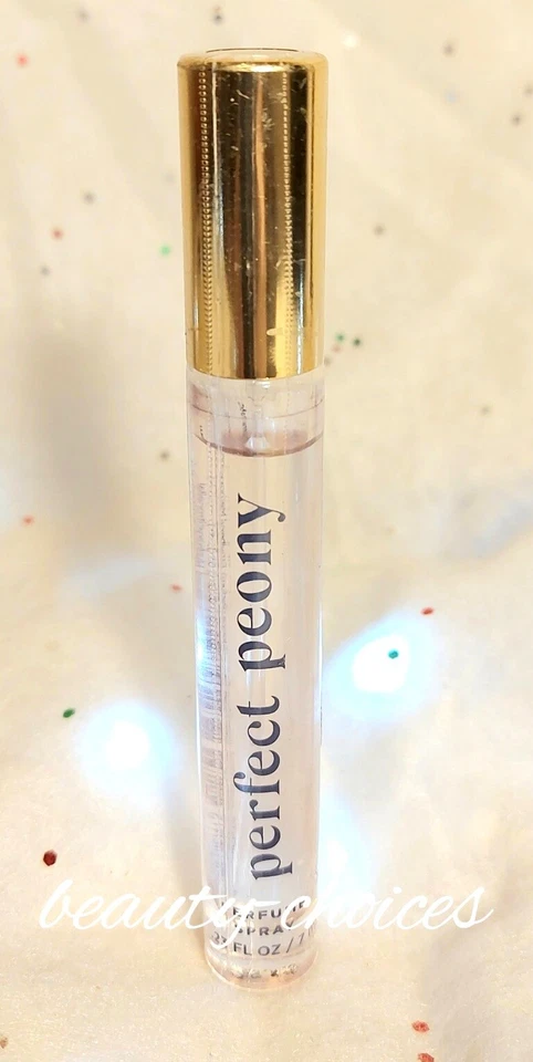 BATH & BODY WORKS PERFECT PEONY FRAGRANCE BODY PERFUME SPRAY 0.23 OZ NEW - Image 1 of 1