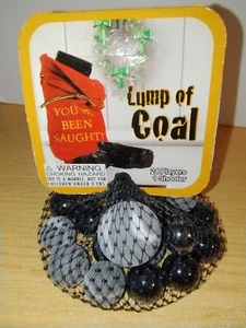 Rare 25 Net Bag Vacor/Mega Marbles Lump of Coal Frosted Marble & Shooter Retired - Picture 1 of 8