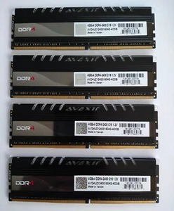 DDR4 2400 16GB Avexir 16GB (4 x 4 GB) DDR4 AVD4UZ124001604G-4COB - Picture 1 of 5