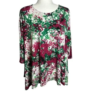 Catherine Malandrino Zircon Floral Burst Swing Oversized Fit Top Multi Small NWT - Picture 1 of 7