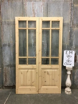 Puerta Doble Francesa (48,5x80,5) 6 Paneles Puerta Vidrio Estilo Europeo EM15 Foto 1 de 4