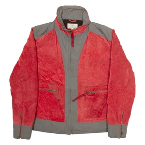 ARMANI JEANS Mens Jacket Red Leather L - Picture 1 of 6