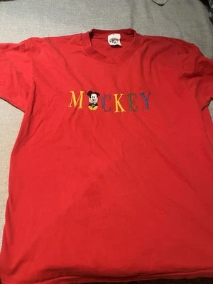 Mickey Mouse Red One Size Fits All Shirt (Fits L/XL) Embroidered - Image 1 of 3