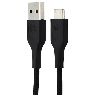 Quikcell 6ft Braided USB-A to USB-C Charging Cable - Black - Image 1 of 4