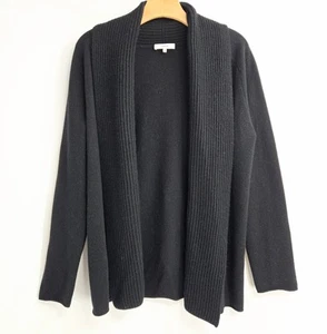 Vince Cardigan Sweater Womens Medium Wool Cashmere Shawl Collar Open Ribbed Soft - Picture 1 of 13