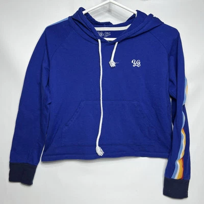 Sudadera con capucha corta Yo Colorado Santa Monica para mujer talla pequeña azul  Foto 1 de 4