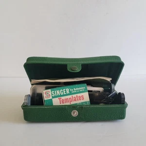 Vintage SINGER 1940s Buttonholer Complete Set 4 with Eyelet Template Sewing - Picture 1 of 6