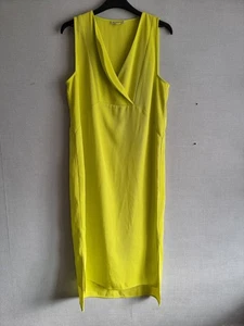 Whistles bright yellow sleeveless midi dress size 12 - Picture 1 of 3