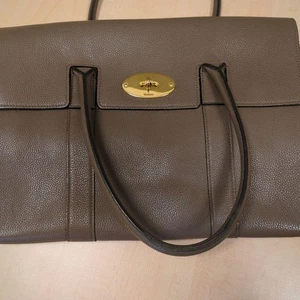 Borsa a mano Mulberry Bayswater in pelle marrone roccia postino autentica dal Giappone - Foto 1 di 24