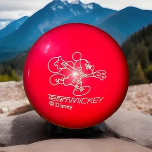 Vintage Walt Disney Team Mickey brunswick bowling ball 10.8 lbs With Bag Rare - Picture 1 of 24