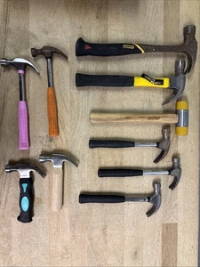 Lote De 10 Martillos Clava Mango Madera Más Ver Fotos - Imagen 1 de 7