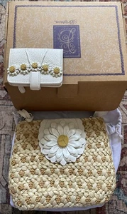 Brighton Mini May Mat/white Purse With Wallet - Picture 1 of 10